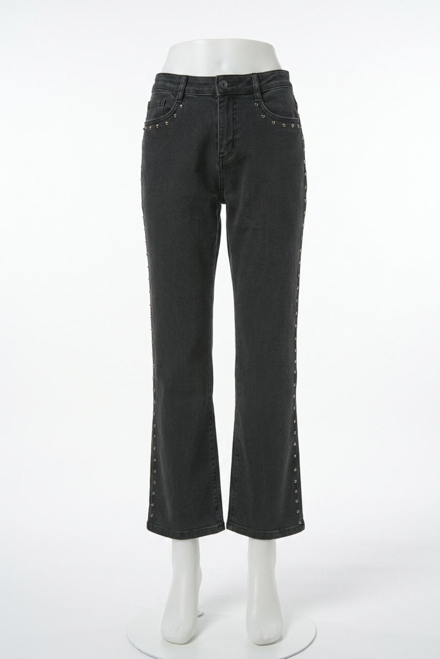 NEW JOSEPH RIBKOFF classic straight leg jeans in charcoal grey